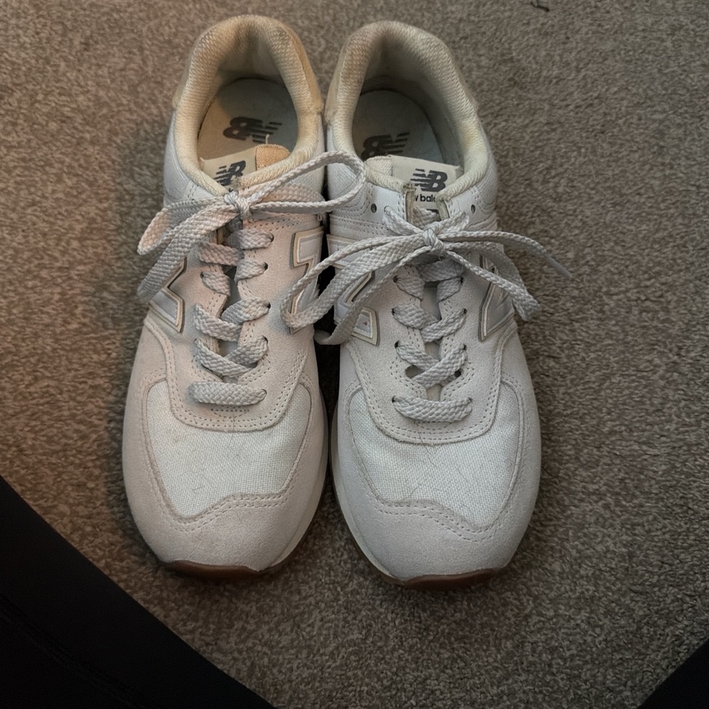 New Balance Cream and Yellow Sneakers